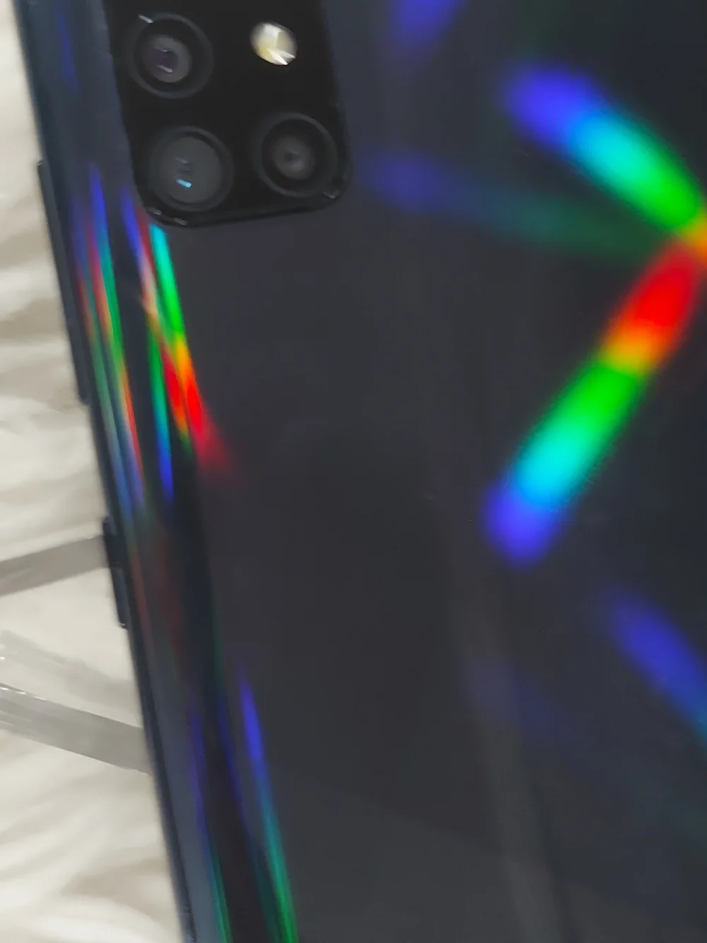 Samsung Black Smartphone - Sleek Glass Front